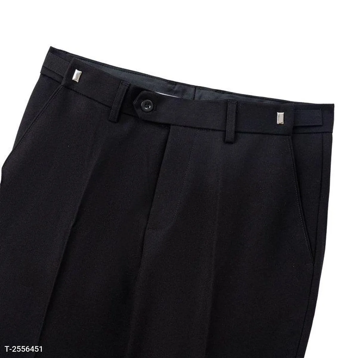 Quần Âu Nam Chỉnh Cạp Vải Cotton Cao Cấp Form Slimfit Trẻ Trung Màu Đen - Ảnh chi tiết 6